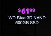 $61.99 WD Blue 3D NAND 500GB SSD