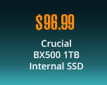 $96.99 Crucial BX500 1TB Internal SSD