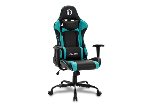 LSSPAID Gaming Chair, Executive and Ergonomic Reclining Swivel w/ Headrest and Lumbar Cushion, Black/Mint