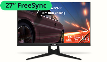 $679.99 AORUS 27" 240Hz 1440p HBR3, G-SYNC Compatible, SS IPS Gaming Monitor with Exclusive Built-In ANC