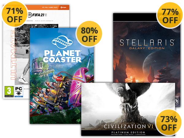 UP TO 80% OFF PC GAMES*