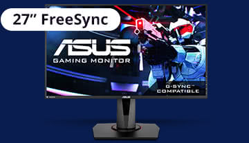 $199.99 after Mail in Rebate ASUS VG278Q 27" 144Hz FreeSync G-Sync Compatible Gaming Monitor