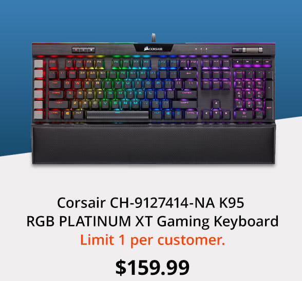 Corsair CH-9127414-NA K95 RGB PLATINUM XT Gaming Keyboard