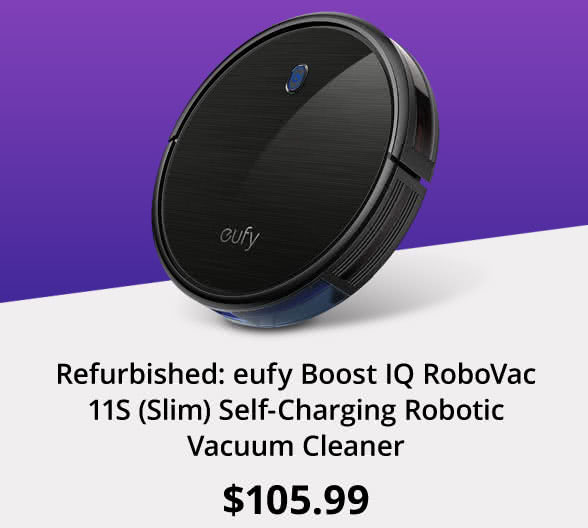 Refurbished: eufy Boost IQ RoboVac 11S (Slim) Self-Charging Robotic Vacuum Cleaner