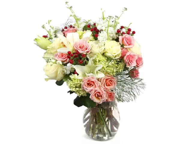 Fresh White Rose Mixed Bouquets without Vase