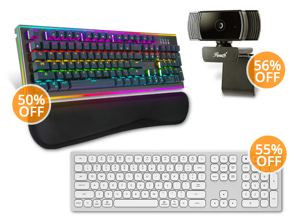 UP TO 56% OFF SELECT ROSEWILL KEYBOARDS & ACCESSORIES*