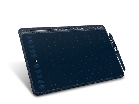 Huion HS611 Graphics Drawing Tablet 10x6" w/ 8192 Levels Battery-Free Pen, 8 Multimedia Keys and 10 Press Keys