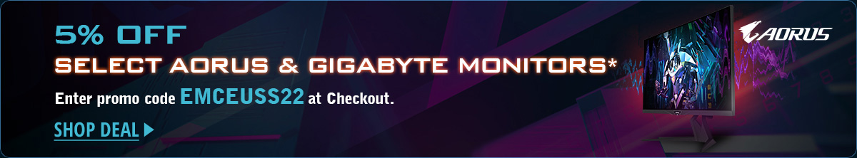 5% Off Select Aorus & Gigabyte Monitors