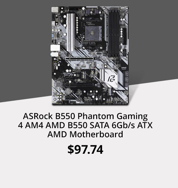 ASRock B550 Phantom Gaming 4 AM4 AMD B550 SATA 6Gb/s ATX AMD Motherboard