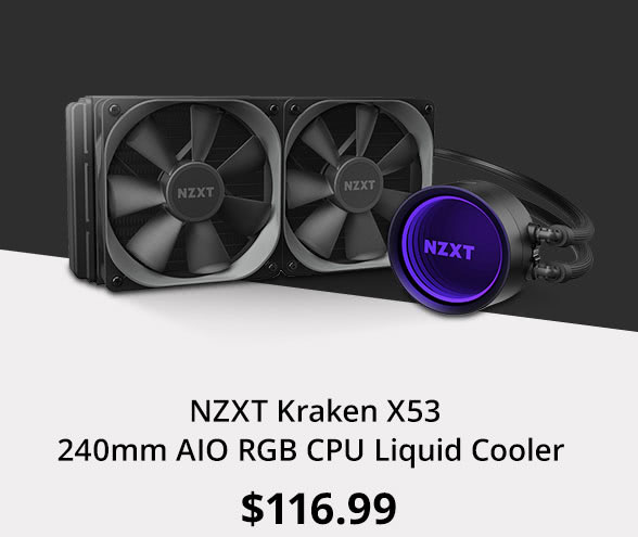 NZXT Kraken X53 240mm AIO RGB CPU Liquid Cooler