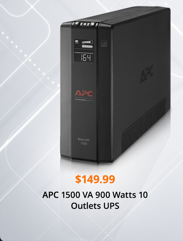 APC 1500 VA 900 Watts 10 Outlets UPS