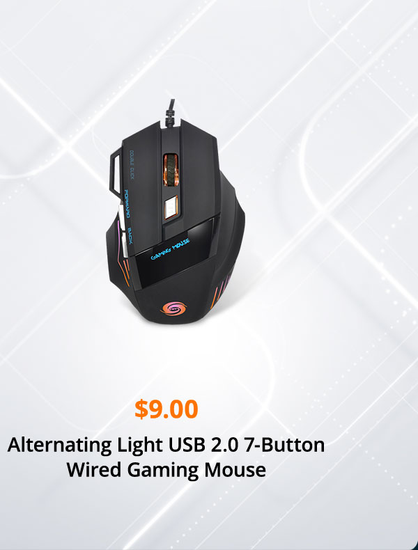 Alternating Light USB 2.0 7-Button Wired Gaming Mouse