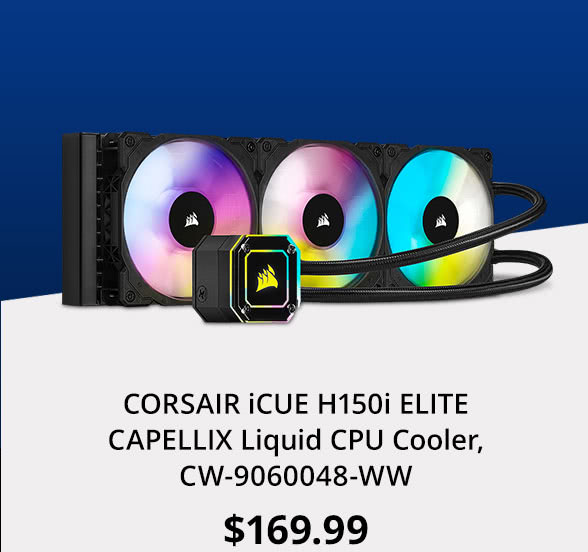 CORSAIR iCUE H150i ELITE CAPELLIX Liquid CPU Cooler, CW-9060048-WW