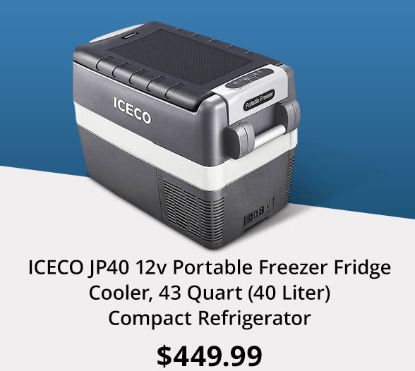 ICECO JP40 12v Portable Freezer Fridge Cooler, 43 Quart (40 Liter) Compact Refrigerator