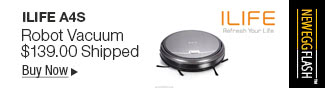 Newegg Flash - ILIFE A4s Robot Vacuum