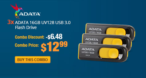 Combo: 3x - ADATA 16GB UV128 USB 3.0 Flash Drive