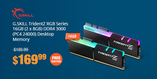 G.SKILL TridentZ RGB Series 16GB (2 x 8GB) DDR4 3000 (PC4 24000) Desktop Memory
