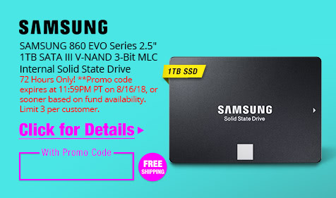SAMSUNG 860 EVO Series 2.5" 1TB SATA III V-NAND 3-Bit MLC Internal Solid State Drive