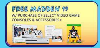 FREE MADDEN 19 WITH SELECT XBOX ONE CONSOLES & ACCESSORIES*