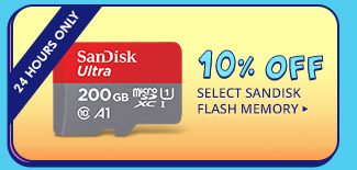 10% OFF ALL SANDISK FLASH MEMORY*