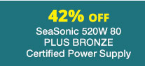 SeaSonic 520W 80 PLUS BRONZE Certified Power Supply