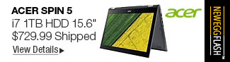 Newegg Flash - Acer Spin 5 i7 1TB HDD 15.6"