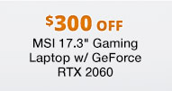 MSI 17.3" Gaming Laptop w/ GeForce RTX 2060