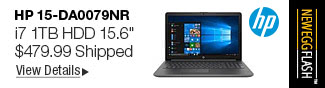 Newegg Flash - HP 15-da0079nr i7 1TB HDD 15.6"