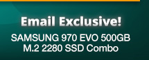 Email Exclusive! 2x Samsung 970 EVO 500GB M.2 2280 SSD Combo