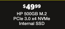 HP 500GB M.2 PCIe 3.0 x4 NVMe Internal SSD