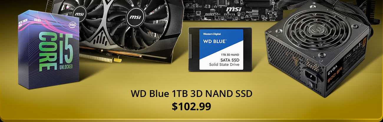 $107.99 WD Blue 1TB 3D NAND SSD
