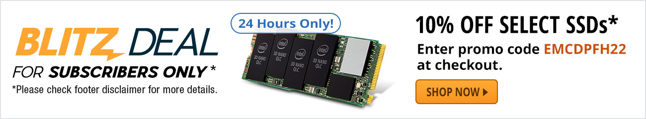 10% OFF SELECT SSDs*