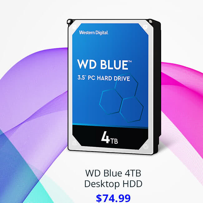 $74.99 WD Blue 4TB Desktop HDD