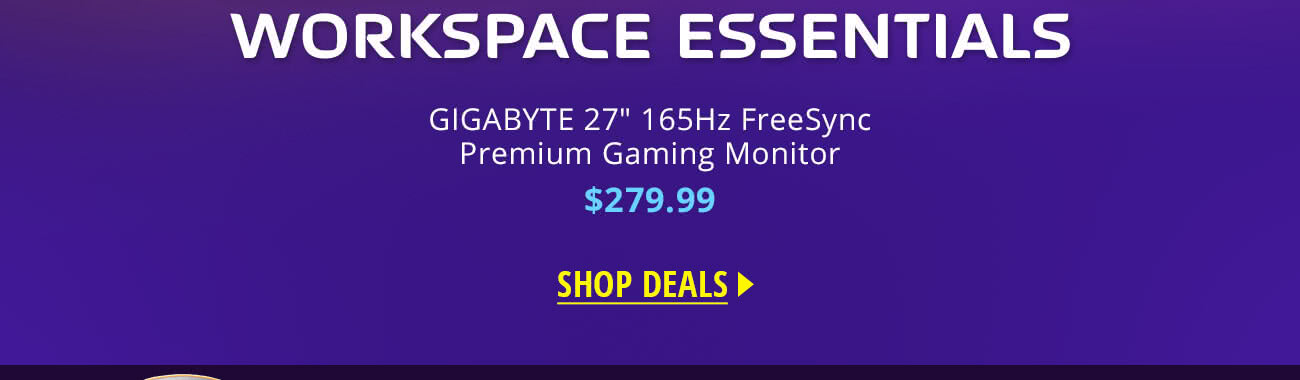 $279.99 GIGABYTE 27" 165Hz FreeSync Premium Gaming Monitor