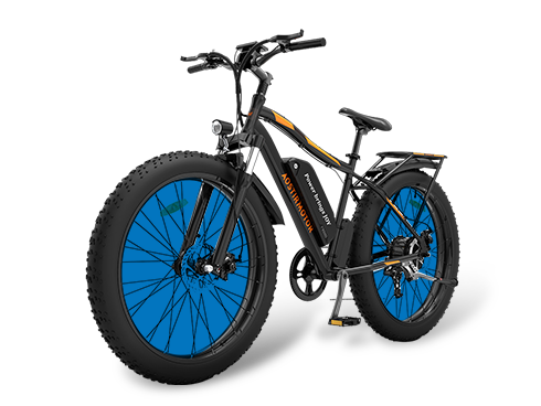 AOSTIRMOTOR 750W Electric Bike, 26" Fat Tire Ebike, 7-Speed Shimano Gears, 48V 13AH Removable Lithium Battery Electric Mountain Bicycle for Adults S07-B