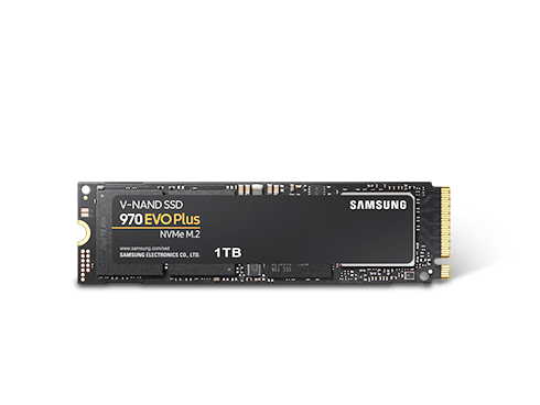 SAMSUNG 970 EVO PLUS M.2 2280 1TB PCIe Gen 3.0 x4, NVMe 1.3 V-NAND 3-bit MLC Internal Solid State Drive (SSD) MZ-V7S1T0B/AM