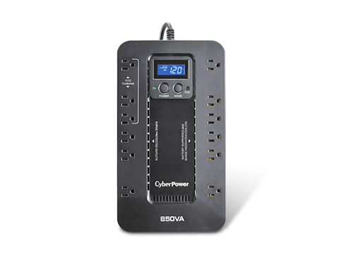 CyberPower Ecologic EC850LCD 850 VA 510 Watts 12 Outlets UPS