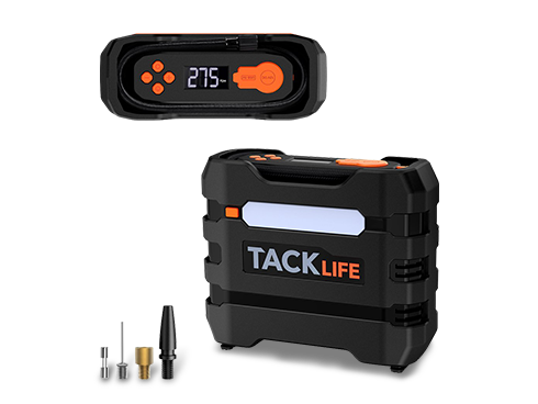 TACKLIFE A6 Tire Inflator, 12V DC Air Compressor, 3 Modes LED Lights  Car Tire Inflator Portable Air Compressor