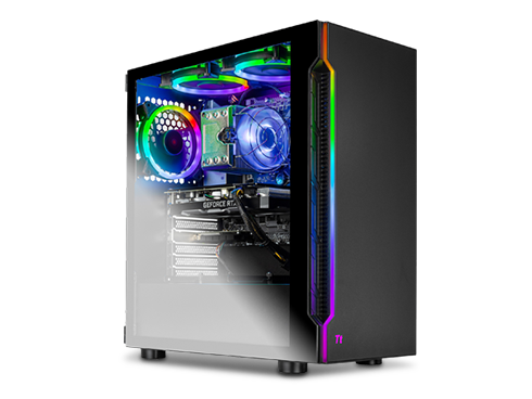 Skytech Shadow Gaming Computer PC Desktop - Core i7-9700KF 8-Core 3.60 GHz, RTX 2060 6 GB, 1 TB SSD, 16 GB DDR4 3000, RGB Fans, AC WiFi, Windows 10 Home 64-bit, Black