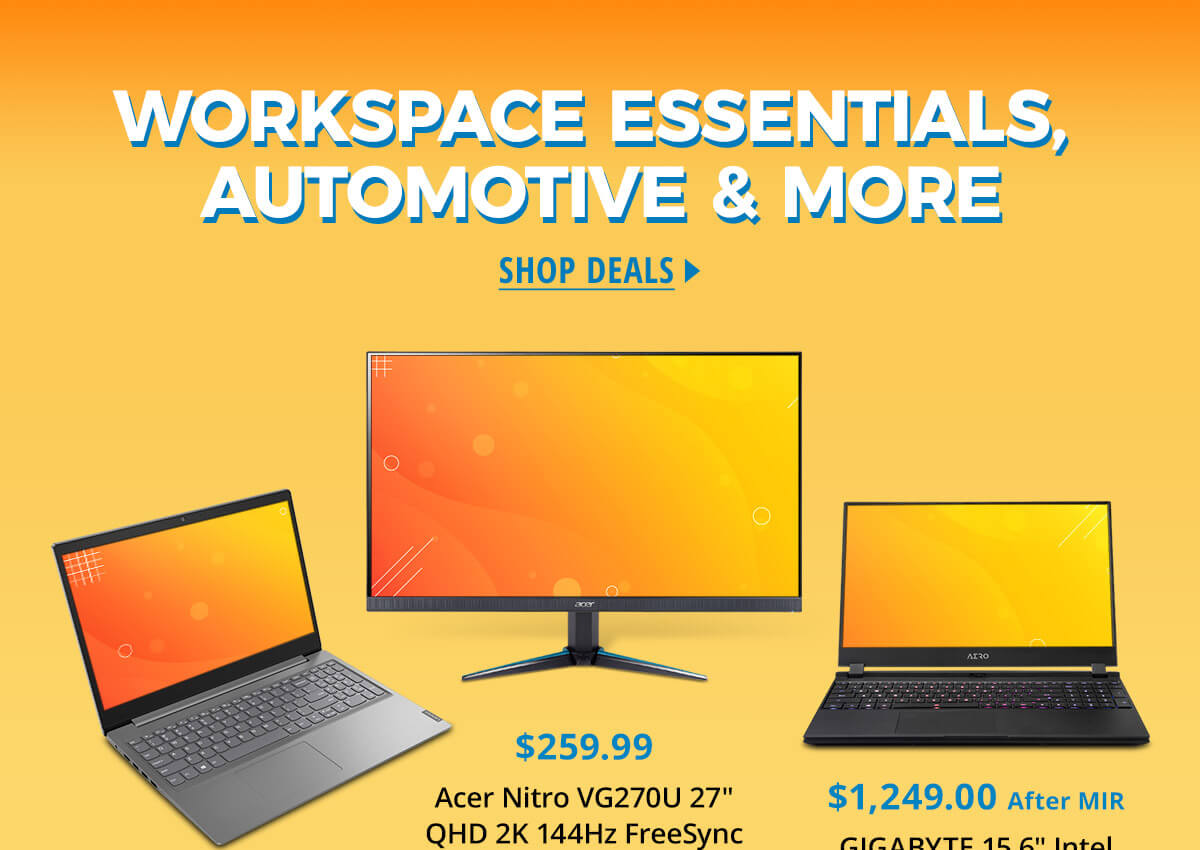 Workspace Essentials, Automotive & More