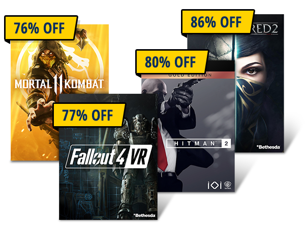 UP TO 86% OFF SELECT DIGITAL PC GAMES*