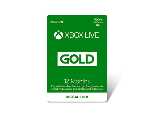 Xbox Gold Live: 12 Month Membership US (Digital Code)