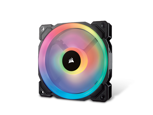 Corsair LL Series CO-9050071-WW LL120 RGB, 120mm Dual Light Loop RGB LED PWM Fan, Single Pack