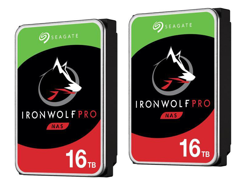 2 x Seagate IronWolf Pro 16TB NAS Hard Drive 7200 RPM 256MB Cache CMR SATA 6.0Gb/s 3.5" Internal HDD ST16000NE000