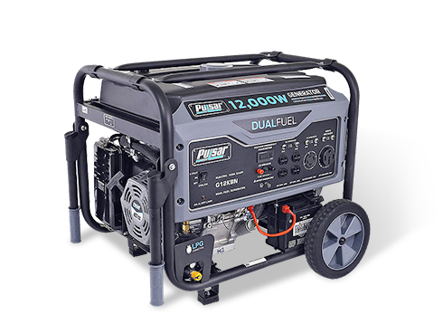 Pulsar G12KBN Heavy Duty Portable Dual Fuel Generator - 9500 Rated Watts & 12000 Peak Watts - Gas & LPG - Electric Start - Transfer Switch & RV Ready - CARB Compliant