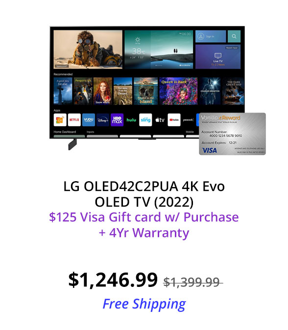 LG OLED42C2PUA 4K Evo OLED TV (2022)