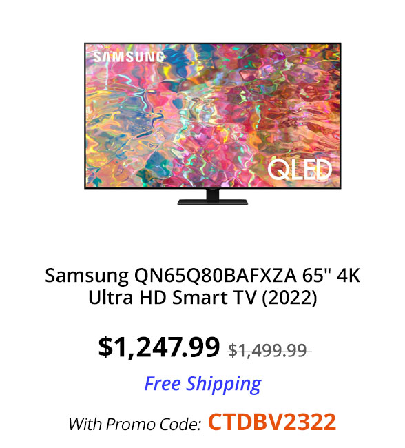 Samsung QN65Q80BAFXZA 65" 4K Ultra HD Smart TV (2022)