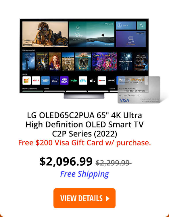 LG OLED65C2PUA 65" 4K Ultra High Definition OLED Smart TV C2P Series (2022)