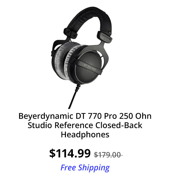 Beyerdynamic DT 770 Pro 250 Ohn Studio Reference Closed-Back Headphones