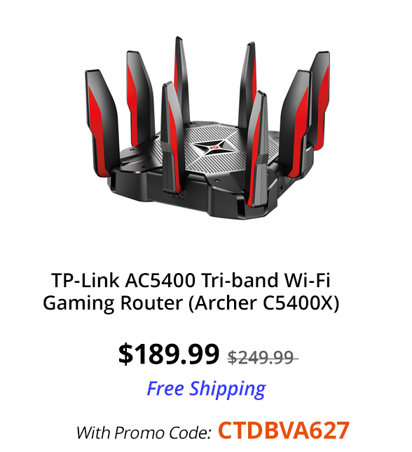 TP-Link AC5400 Tri Band WiFi Gaming Router (Archer C5400X)